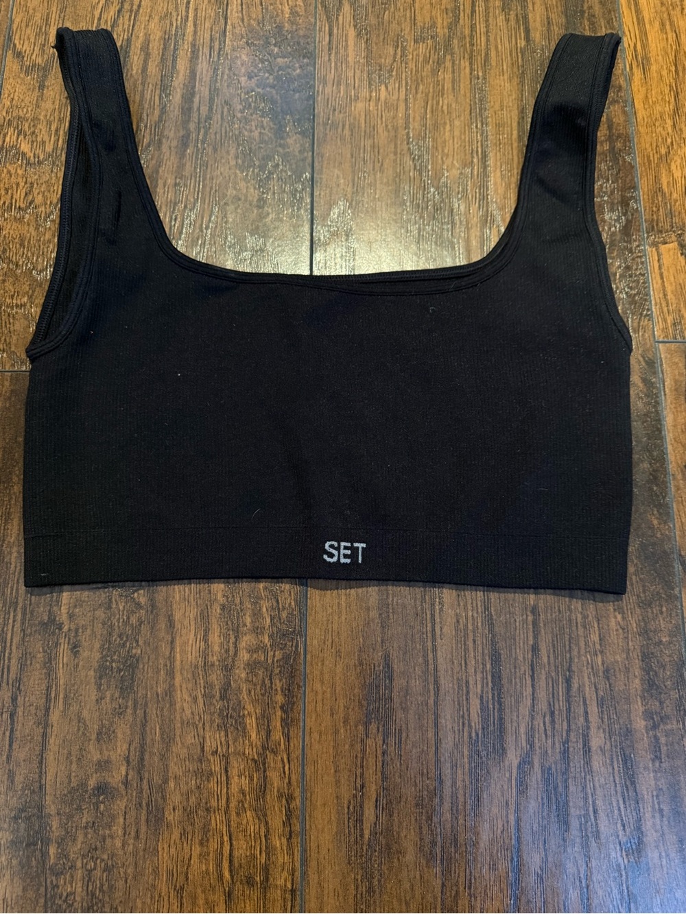 SET Active Black Seamless Scoop Sports Bra
